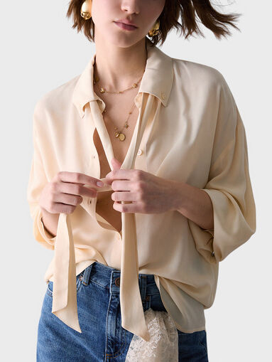 Blouse with accent ties - 4
