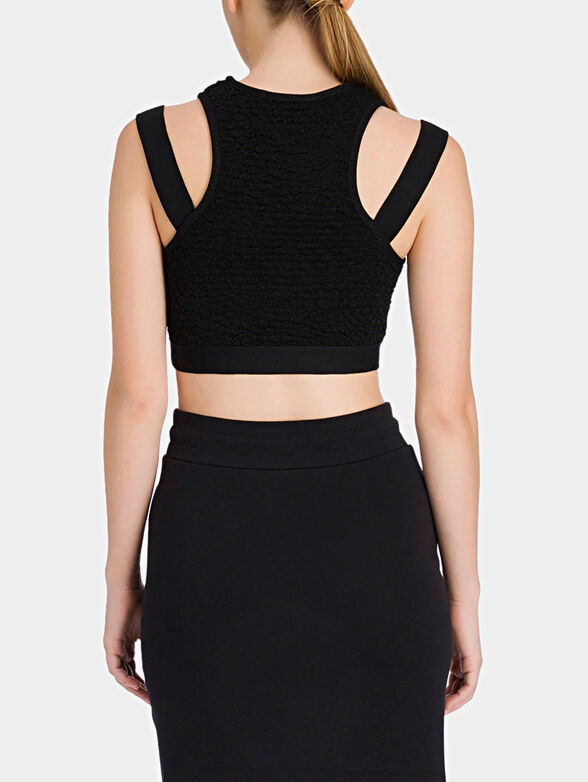 Cropped top with branded straps - 2