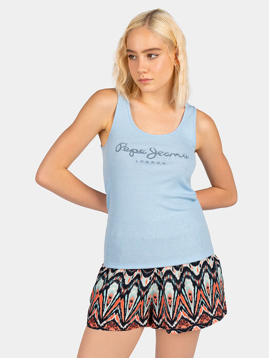 DUNIA N top with logo detail