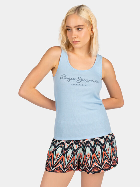 DUNIA N top with logo detail - 1