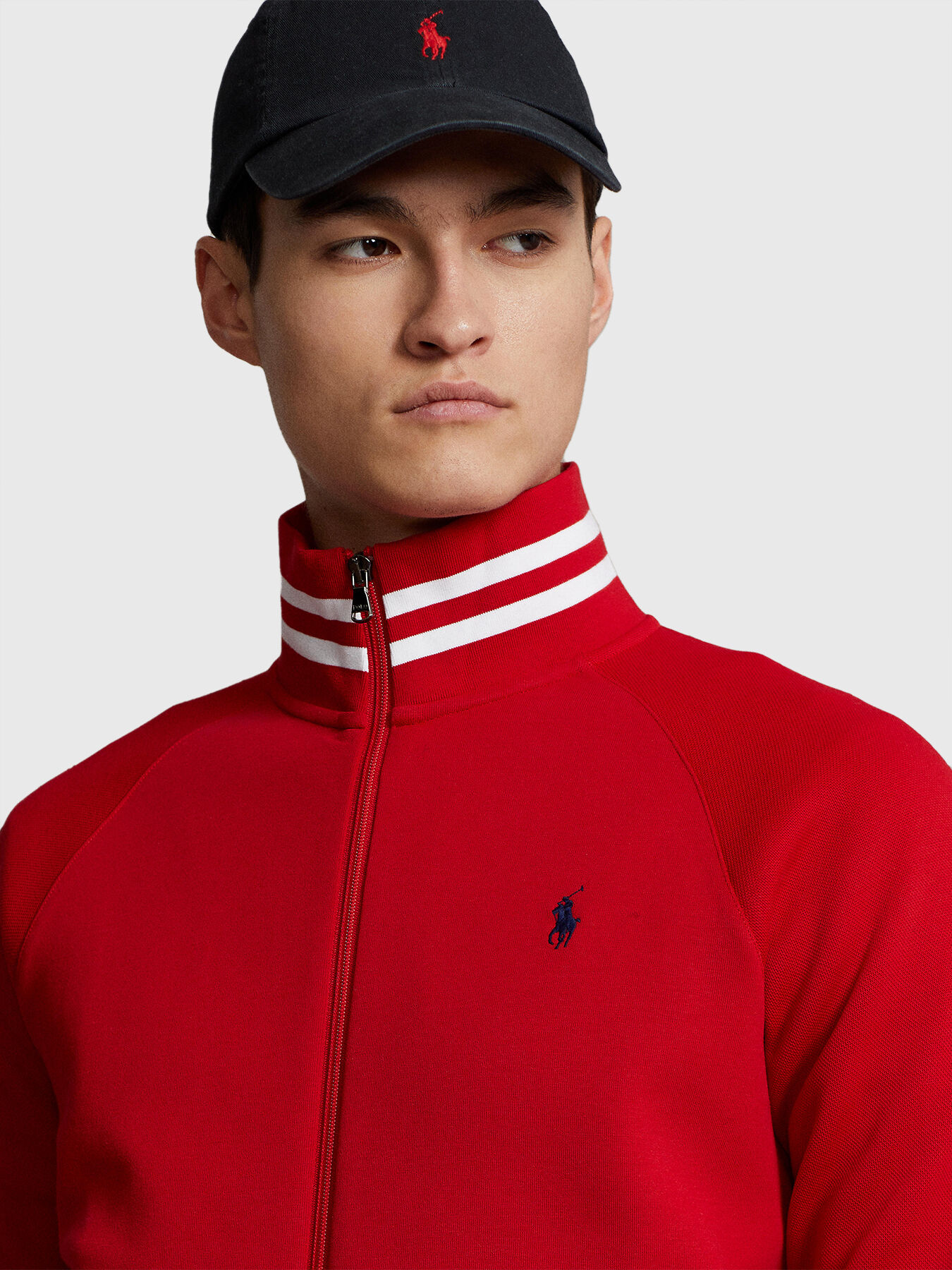 Polo Ralph Lauren 710901045003 関税送料込 Red sweatshirt with contrast stripes brand POLO RALPH LAUREN
