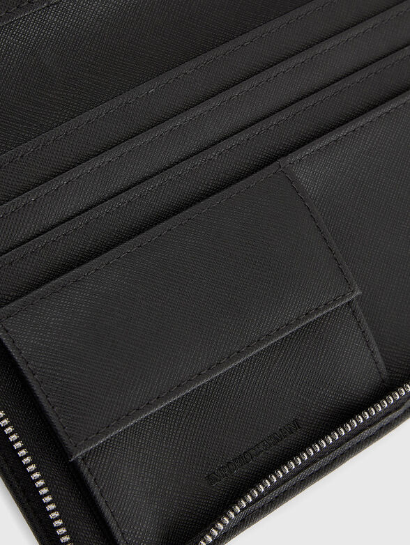 Saffiano effect logo wallet - 5