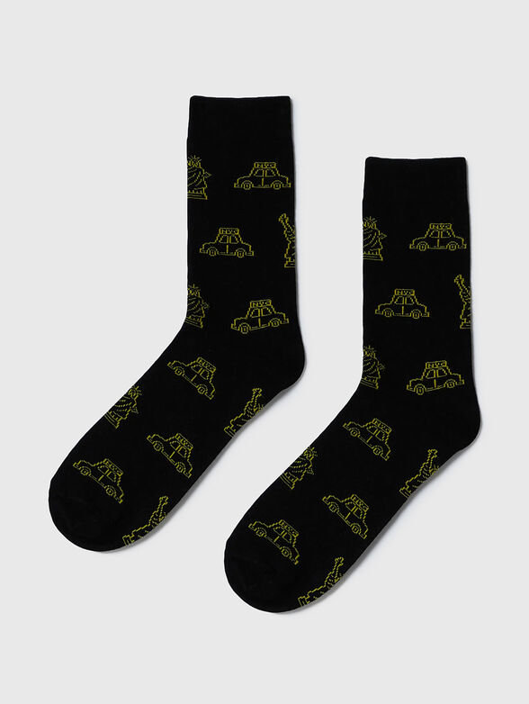 NYC socks with contrasting print - 2