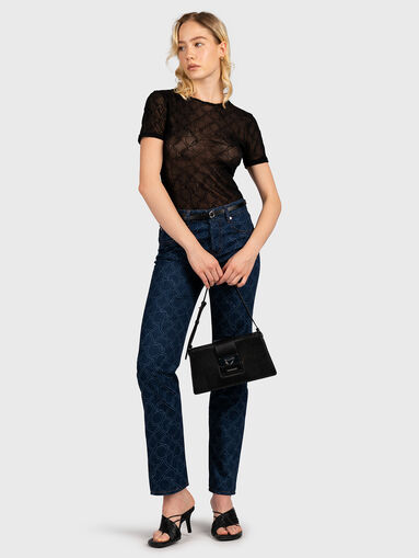 Jeans with monogram logo print - 5