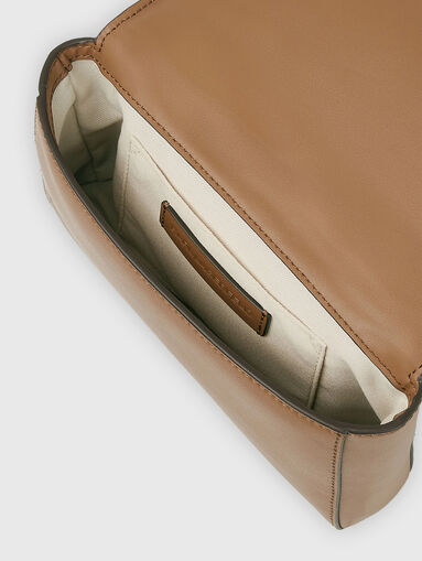 Leather crossbody bag with logo - 5