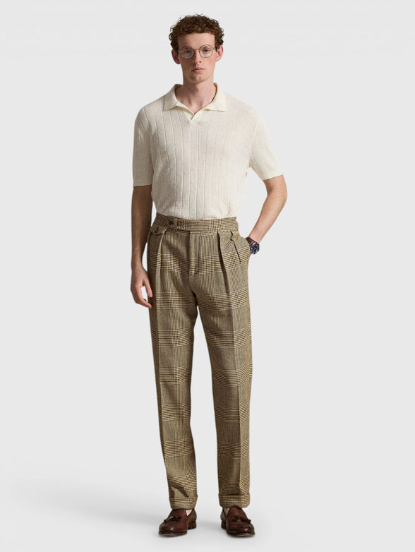 Short-sleeved linen polo shirt - 2