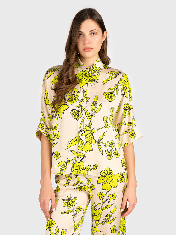 Shirt with floral print - 1