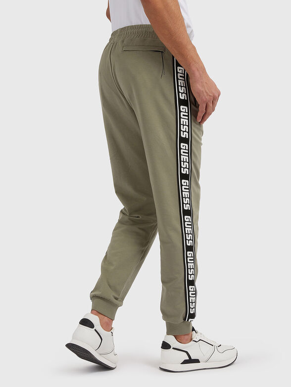 Black sports pants with logo edging - 2