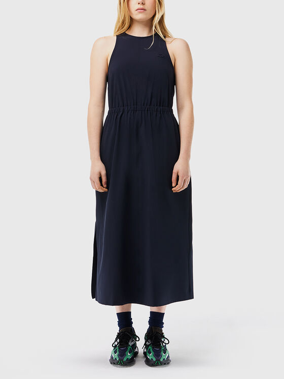 Dark blue dress with cut out detail on the back - 1