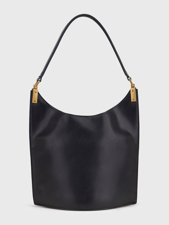 Big leather bag with gold details - 2