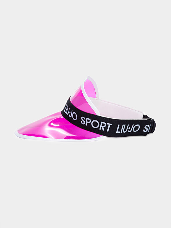 Pink visior with logo strap - 1