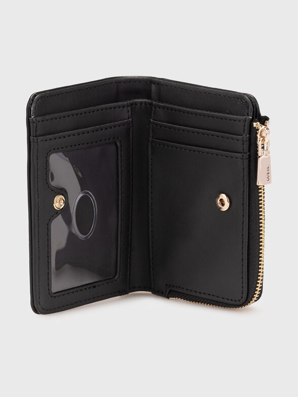 Black small wallet with logo - 3