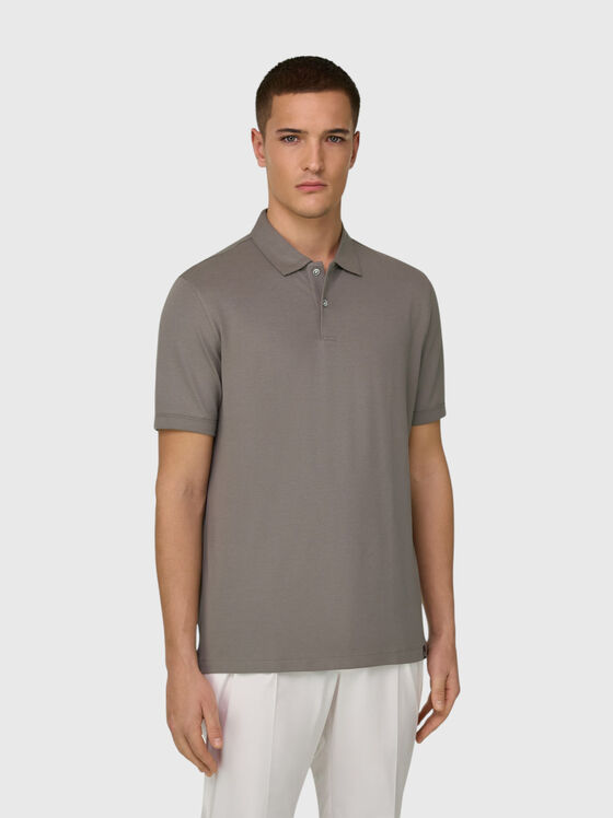 Cotton-blend polo shirt - 1
