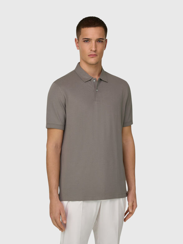 Cotton-blend polo shirt - 1