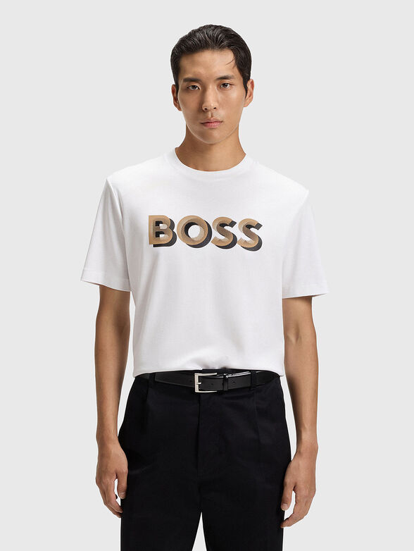 Cotton T-shirt with logo print - 1