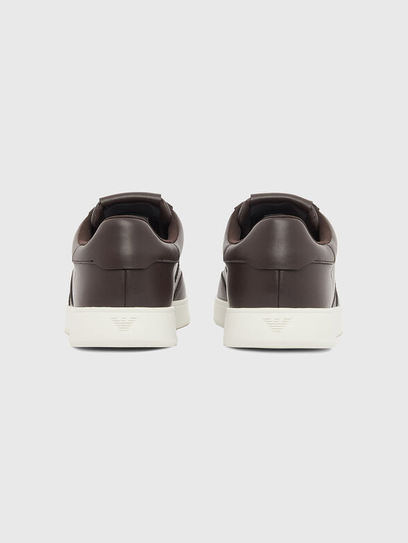 Genuine leather sneakers with a logo - 3