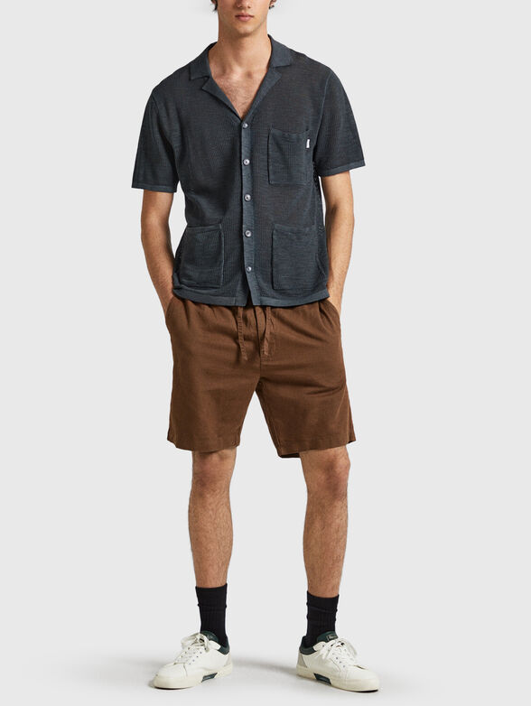 MAYER dark grey shirt with accent pockets - 2