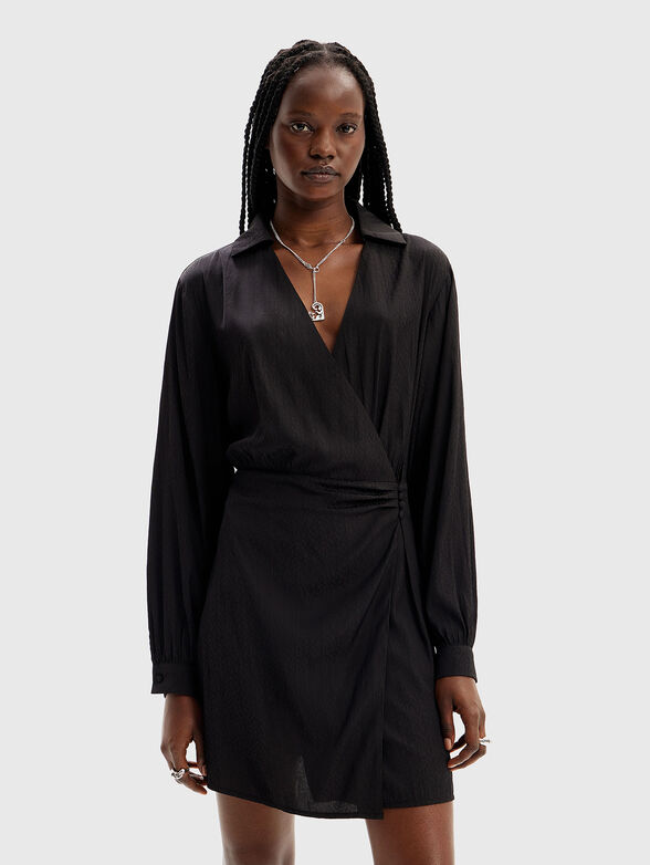 V-neck satin dress - 4