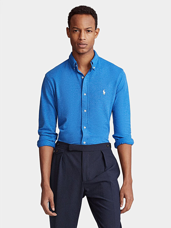 Cotton shirt in blue - 1