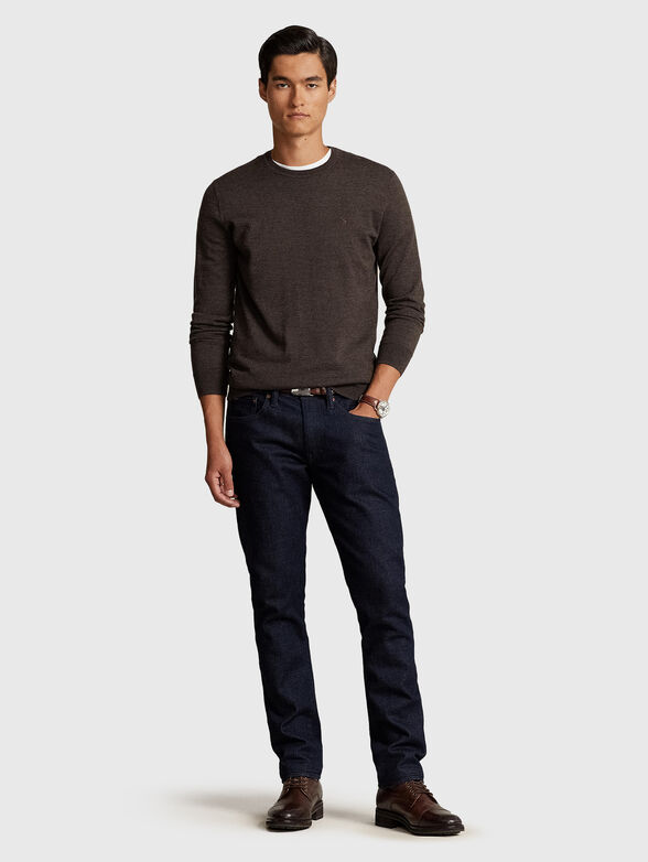 Wool sweater in brown  - 2