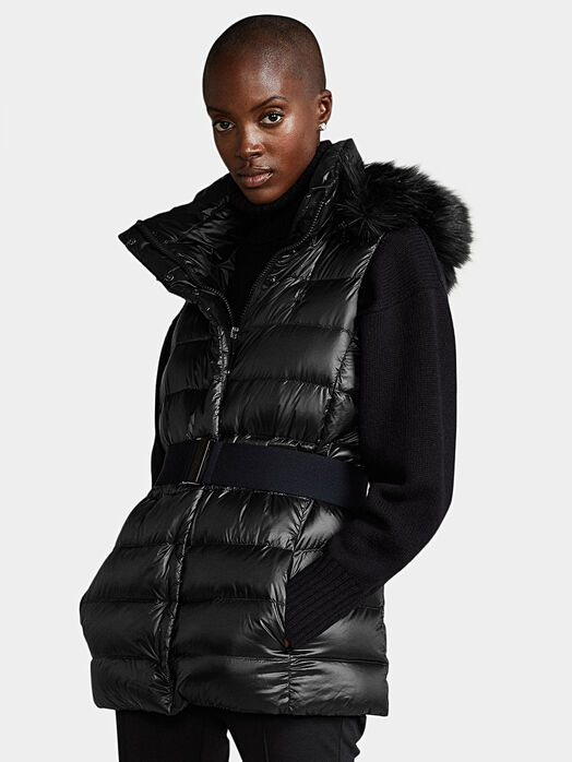 Padded vest with hood