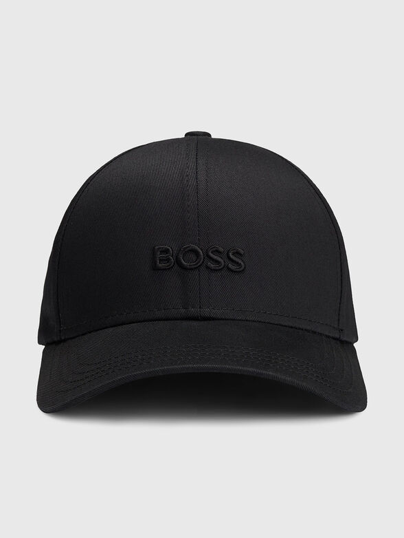Beige hat with contrasting logo - 1