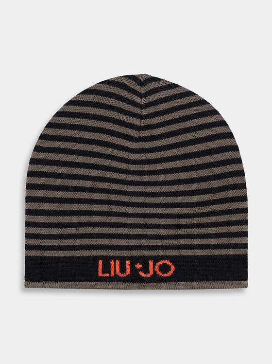 Плетена шапка с лого - 1