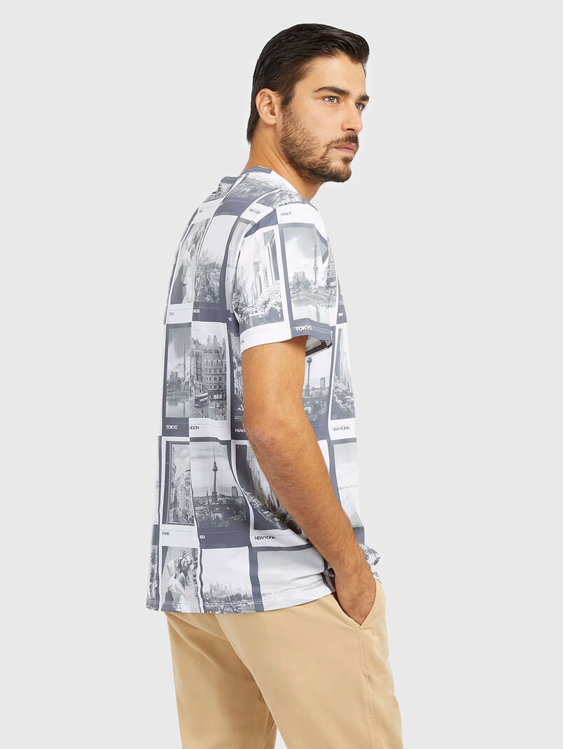 Cotton T-shirt with photo print  - 3