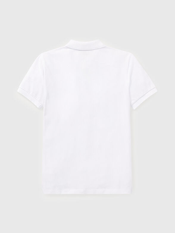 Logo detail Polo shirt in white - 2