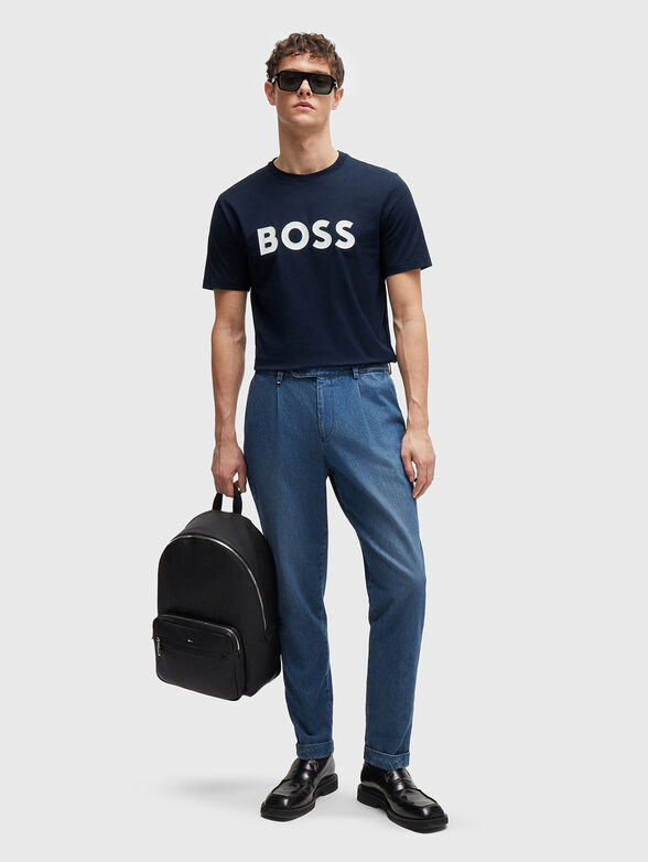 Cotton T-shirt TIBURT with contrast logo print - 2