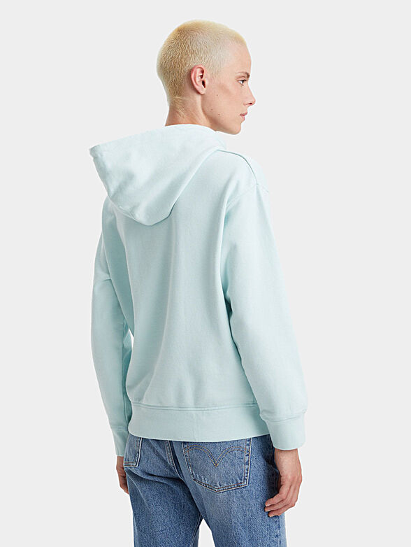 Hooded sweatshirt in pale blue - 2