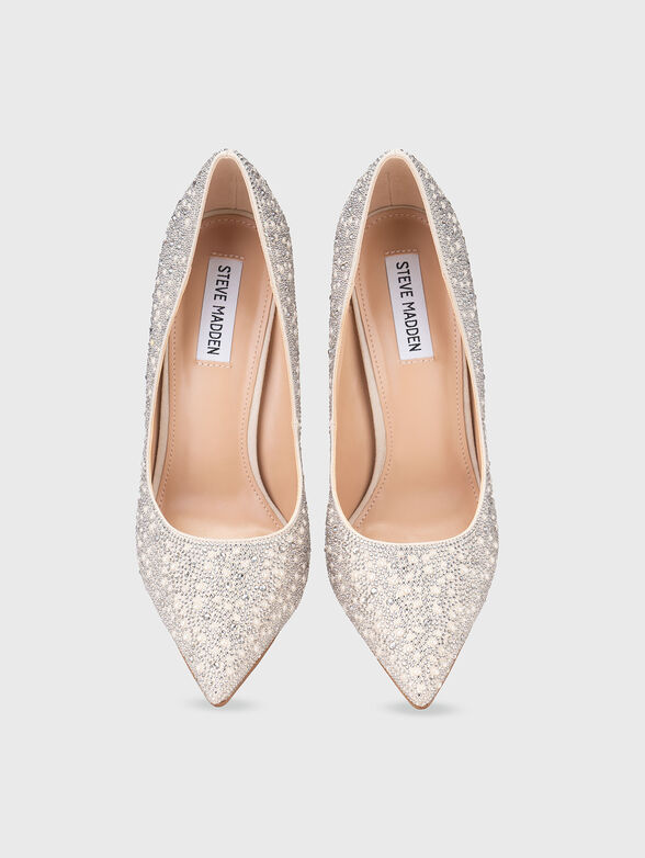 Heeled shoes with rhinestones - 6