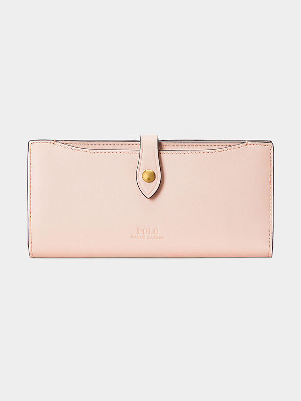 Leather purse in pink - 1