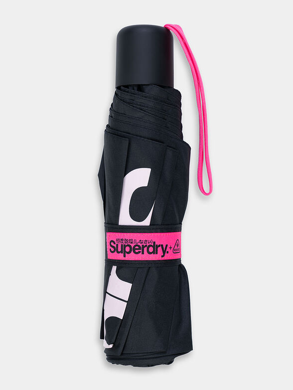 Folding umbrella with maxi logo print - 2