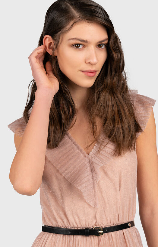 strapless open back dress Lula Dress in Nude Pink main image 0