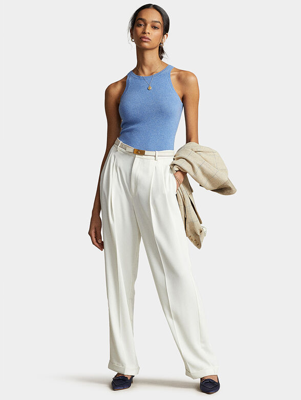 Cashmere top in blue - 2