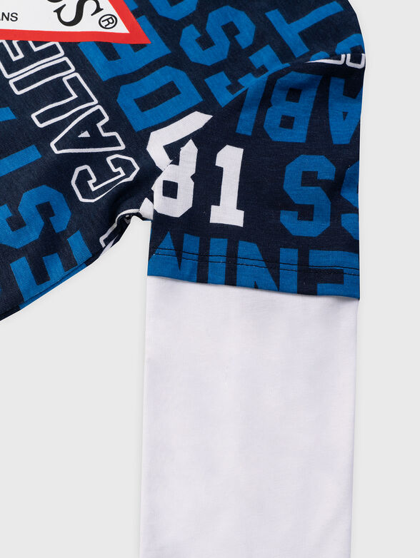 Blouse with contrasting sleeves - 4