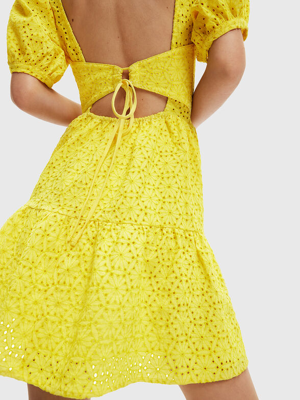 LIMON white dress with accent back - 3