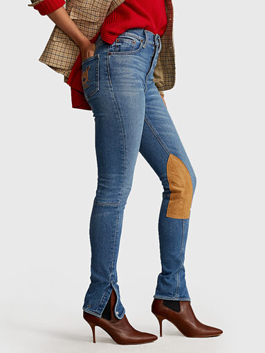 Jeans with embroidered maxi logo - 3