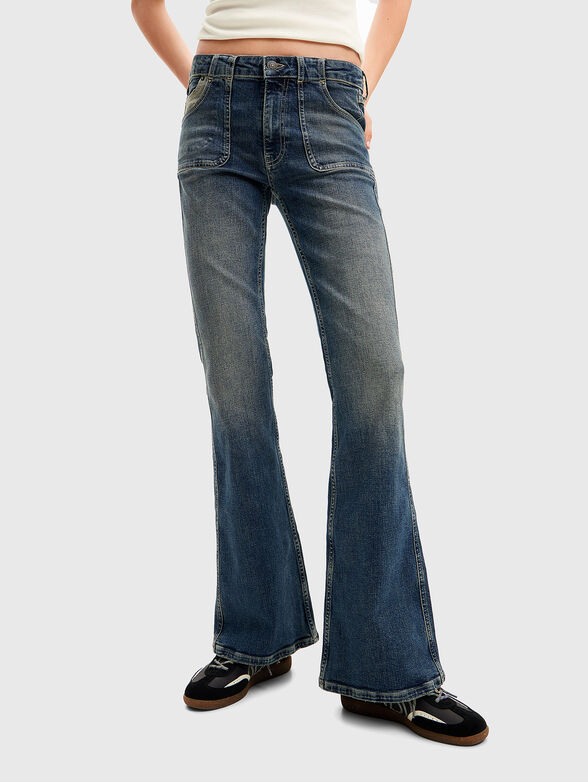Flared jeans in dark blue - 1
