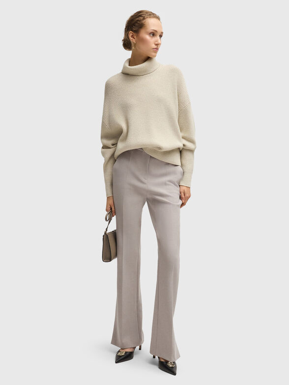 Wool sweater with polo collar - 2