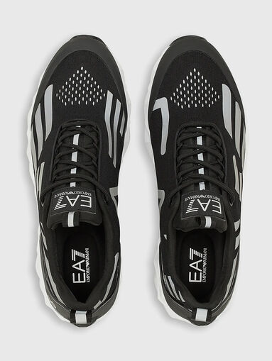 Black sneakers with gold accents - 5