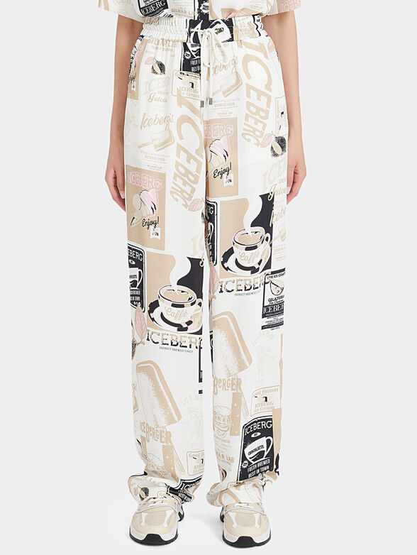 Pants with print and laces - 1