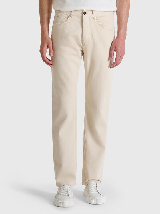 Дънки LIAM в цвят екрю - 1