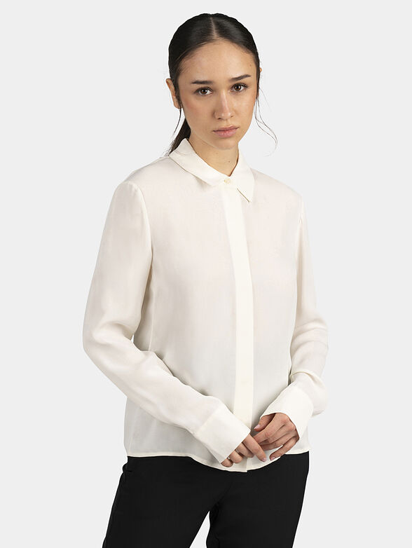 Shirt in ecru color - 1