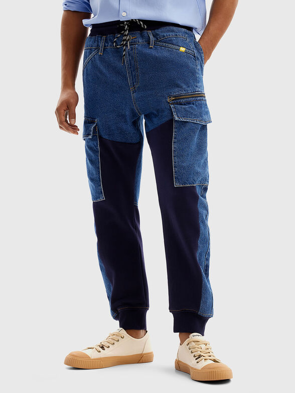 Cotton cargo pants with accent details - 0