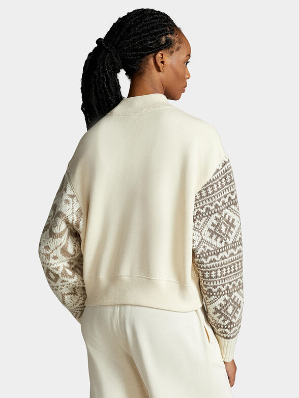 Sweatshirt with knitted sleeves - 3