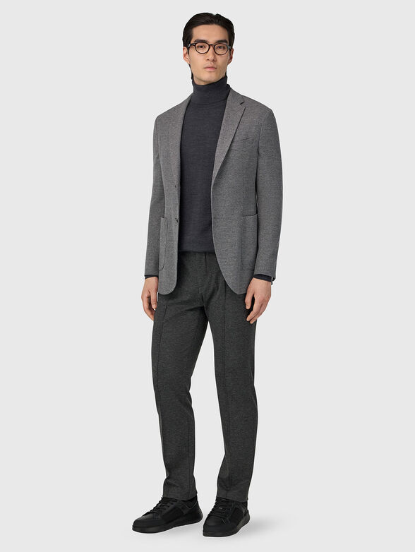 Cotton blend jacket in grey - 2