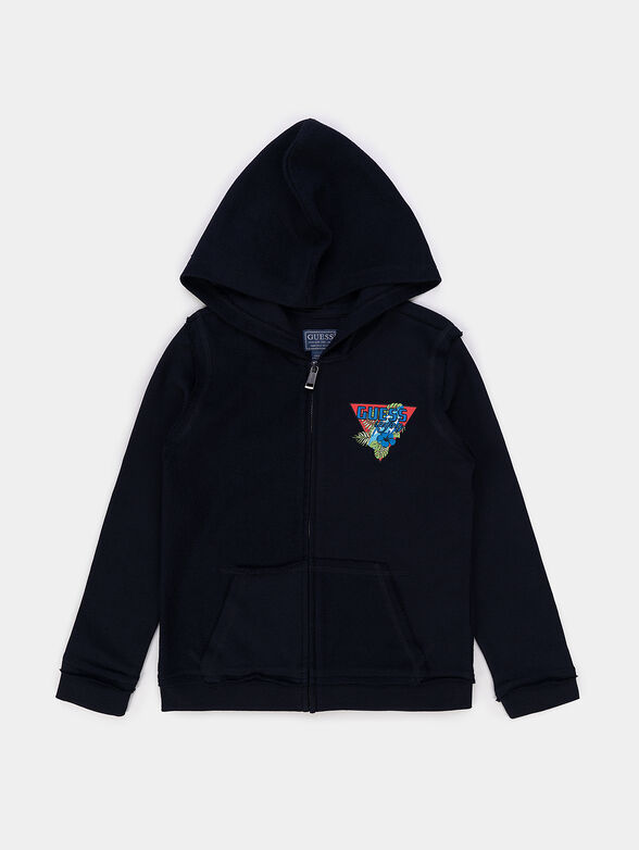 Hooded sweatshirt with zip - 1