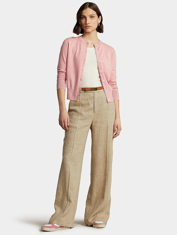 Cardigan in pale pink - 2